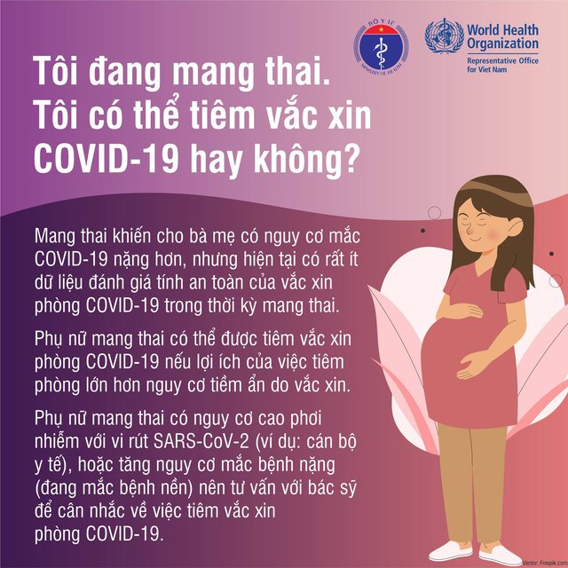 Phụ nữ mang thai và đang cho con bú có nên tiêm vắc xin covid-19